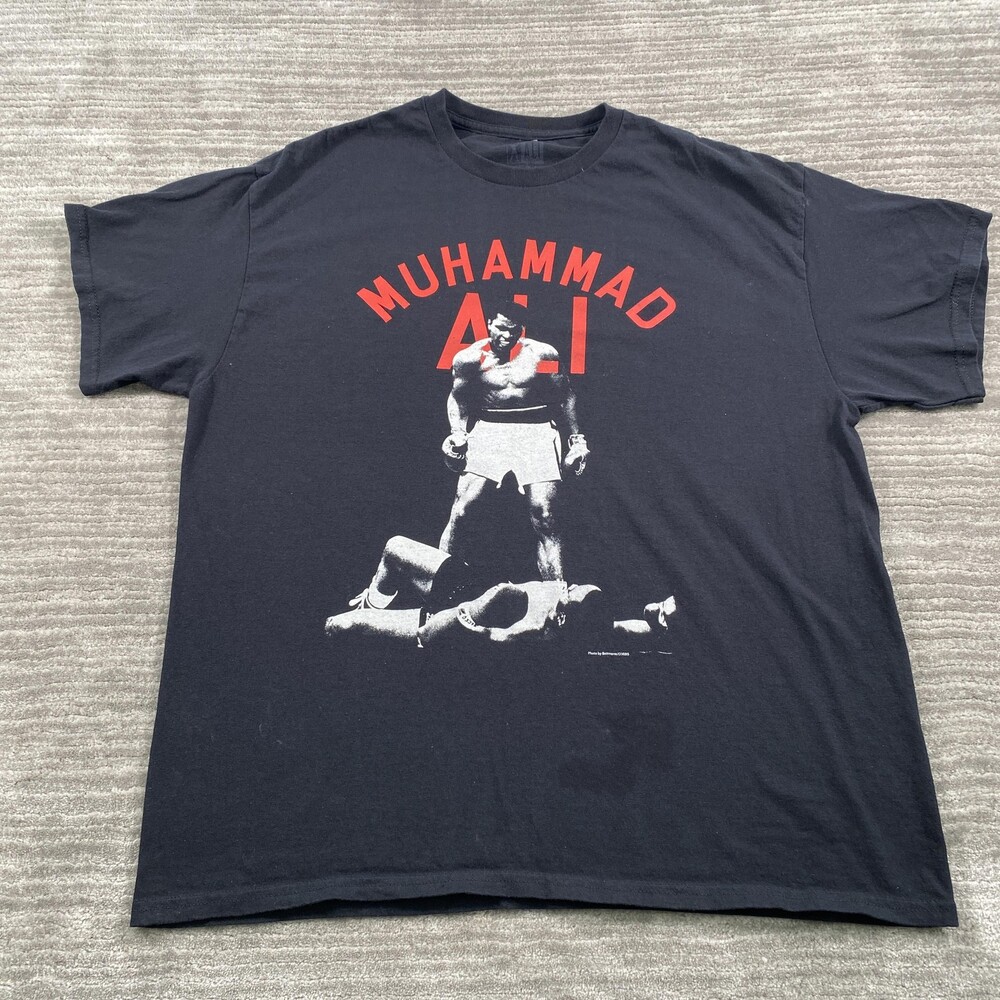 Muhammad Ali Shirt Mens 3XL Black Boxing Knockout Graphic T-Shirt Tee Crewneck
